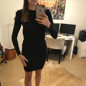 Haute Hippie Long sleeve mini dress with open back